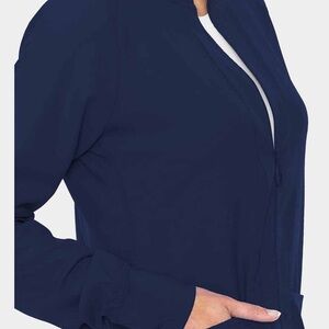MED COUTURE INSIGHT Scrub zip up jacket Sz XL Navy Blue